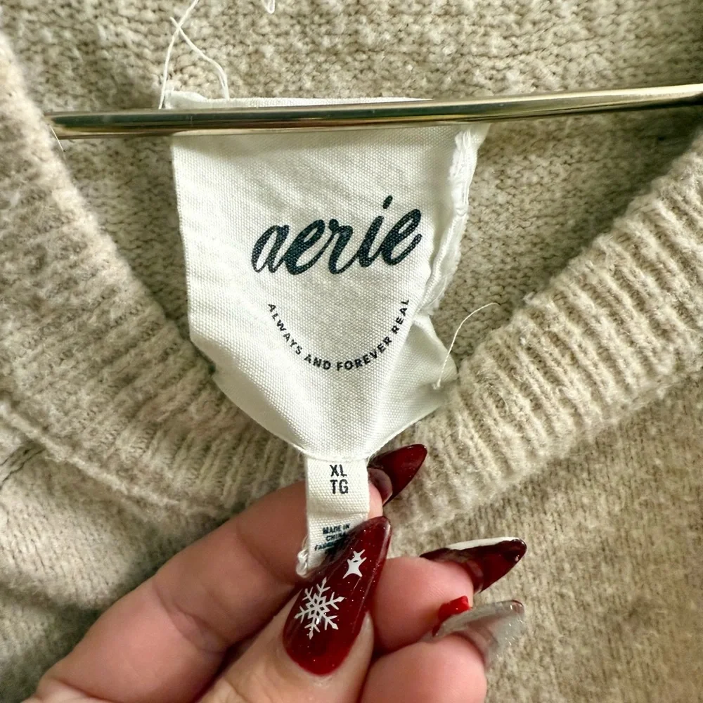 Aerie Cozy Cream Sweater - Picture 3 of 3